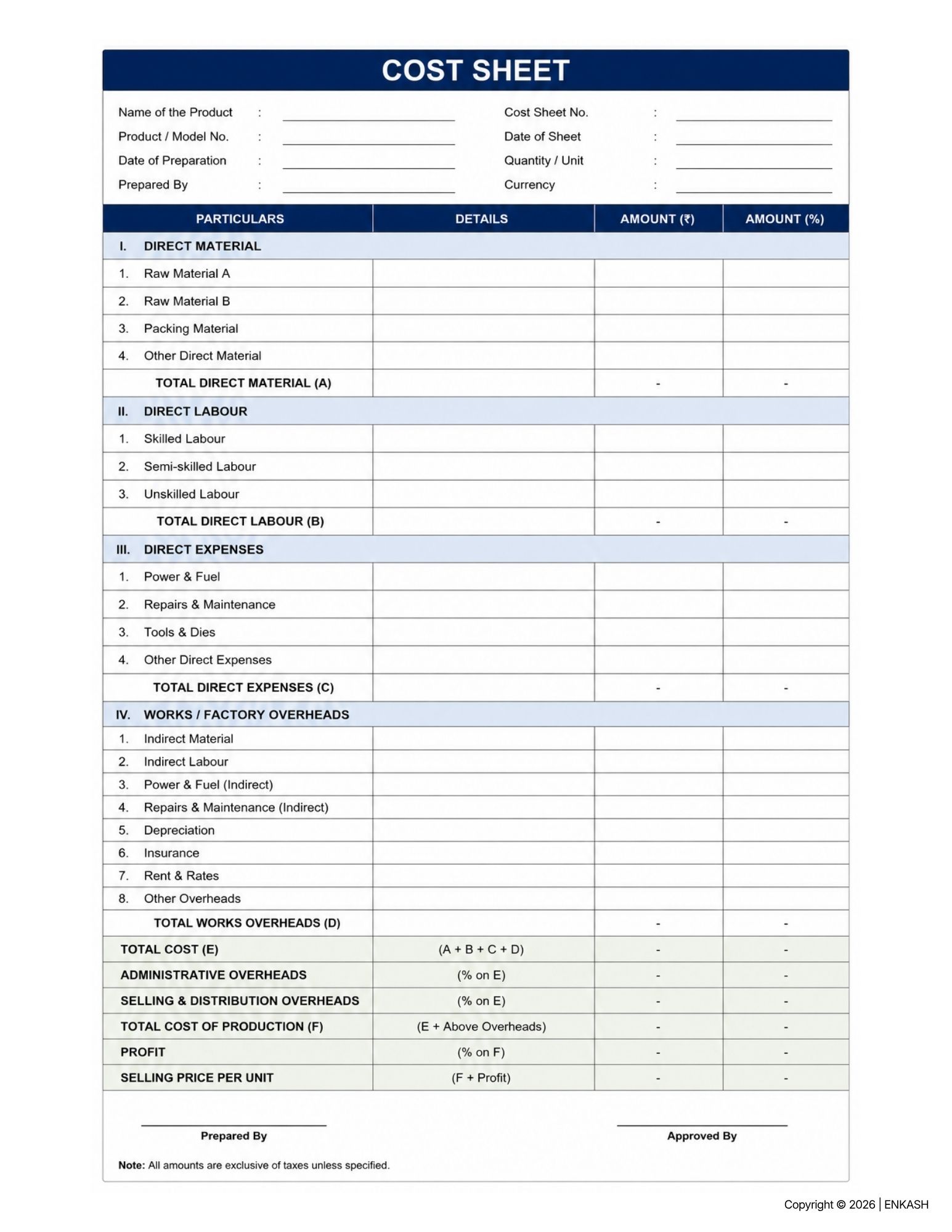 cost-sheet-format